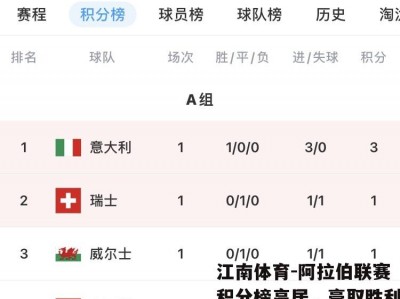 江南体育-阿拉伯联赛积分榜高居，豪取胜利继续保持
